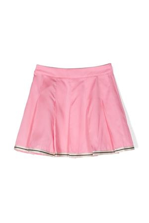 pink polyester skirt PALM ANGELS KIDS | PGCU003S24FAB0013410